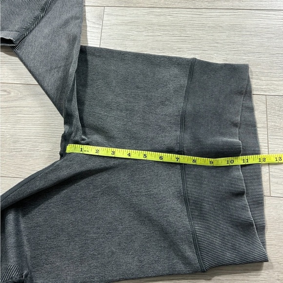 Aerie Offline 7/8 Ribbed High Rise Seamless Leggings Side Braided Gray - Picture 11 of 13